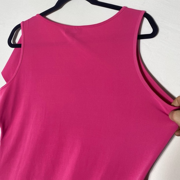 Worthington Pink Sleeveless Stretchy Blouse W Ruffle Detail XL - Picture 8 of 11